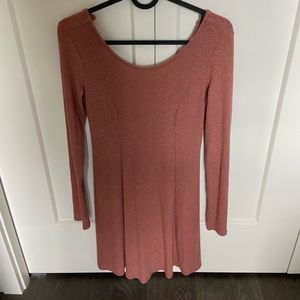 F21 tie back long sleeve dress